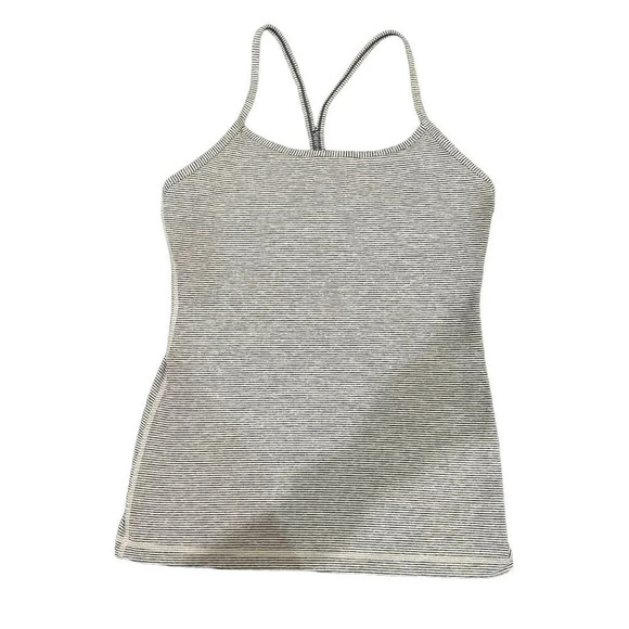 Lululemon Wee Are From Space Ice Grey Alpine White Power Pose Tank‎ Size 8 - Picture 1 of 4